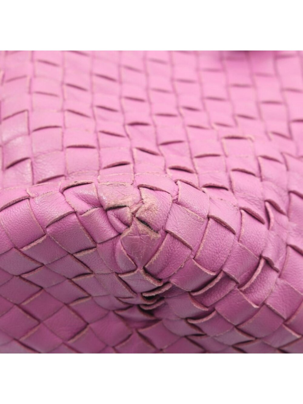 Bottega Veneta Tote Bag Intrecciato Purple Leather - Picture 9 of 12